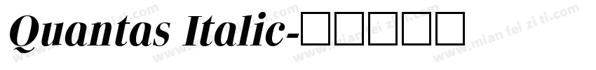 Quantas Italic字体转换